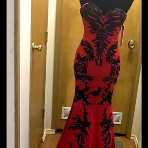 Jovani Red/Black Prom Dress
